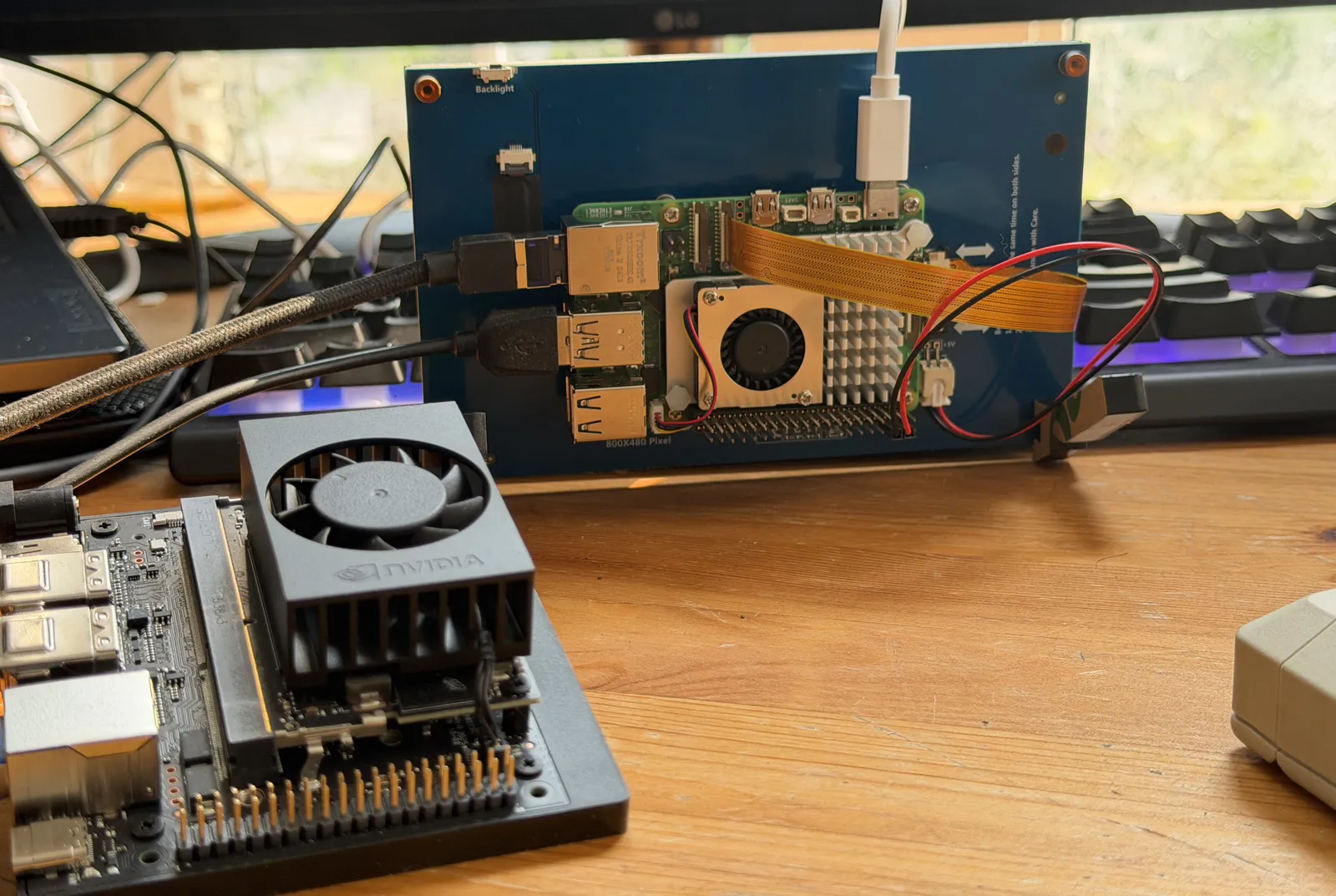 The unit's rear with the edge computer in the foreground